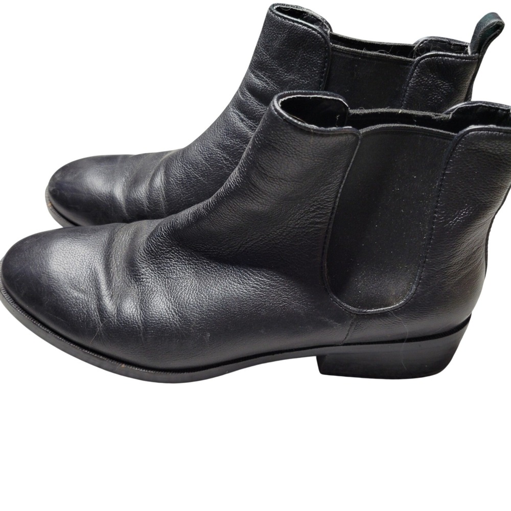 Cole Haan Womens Black Leather Chelsea Ankle Boots Pull On Low Heel Size 8B